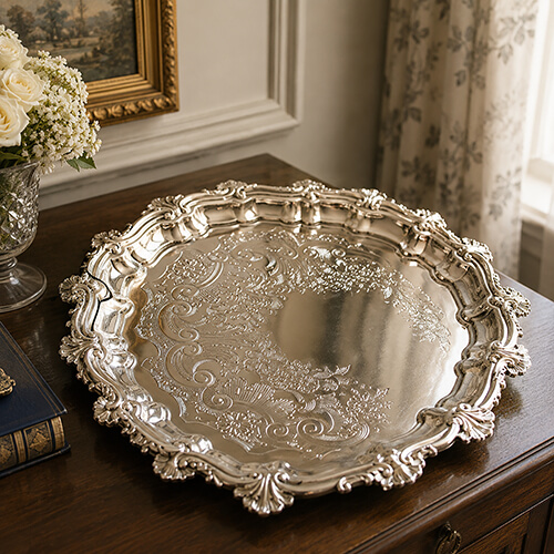Angie Homes Edge Silver Tray
