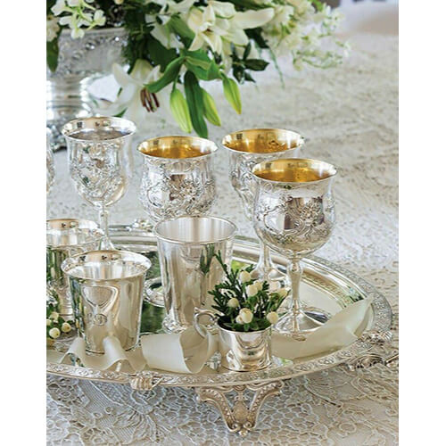 Angie Homes Luxe Drinkware Silver Set