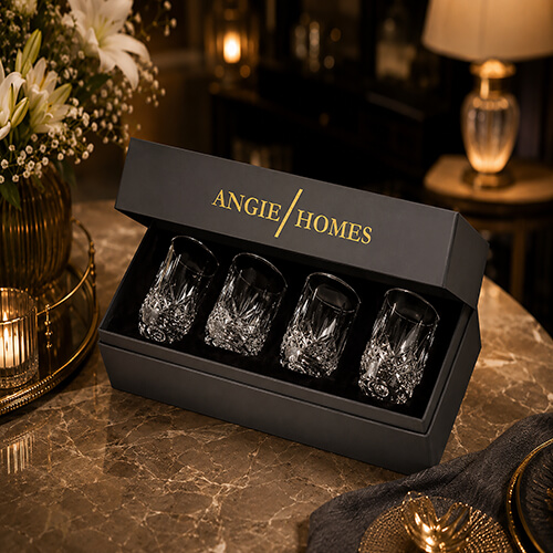 Angie homes Whiskey glasses Gift (Set of 4) – ANGIE HOMES