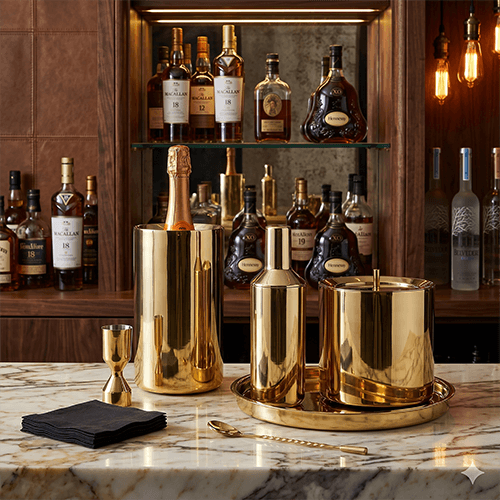 Sip Smith Gold Finish Luxury Bar Accessories