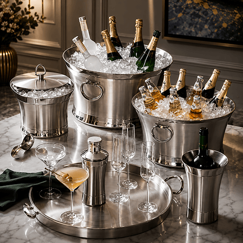 Sip Savvy Modern Silver Bar Accessories