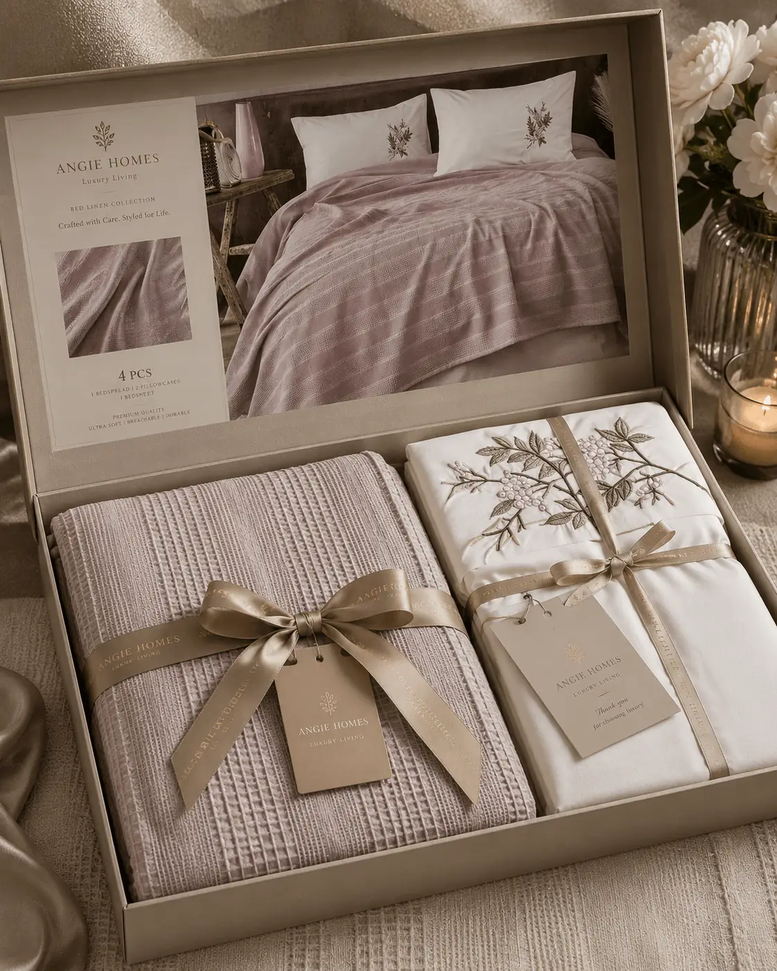Angie Homes Bed Set For Bedding Gifting