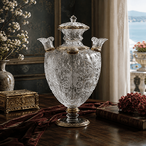 Royal Crest Crystal Urn