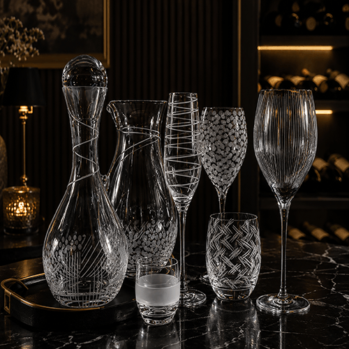 Noir Luxe Glassware Ensemble Set