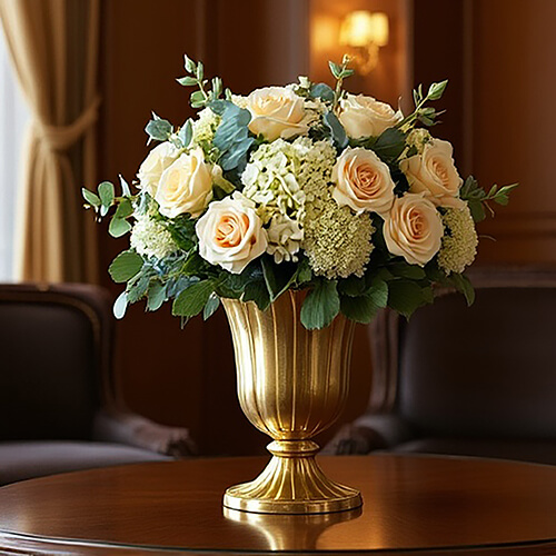 Celestia Curve Gold & Crystal vases