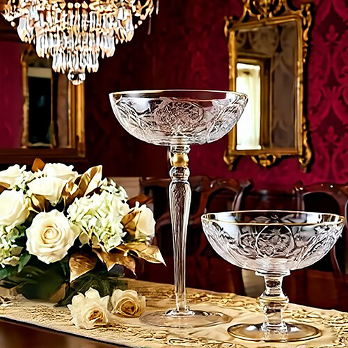Eterna Bloom Gold & Crystal vases