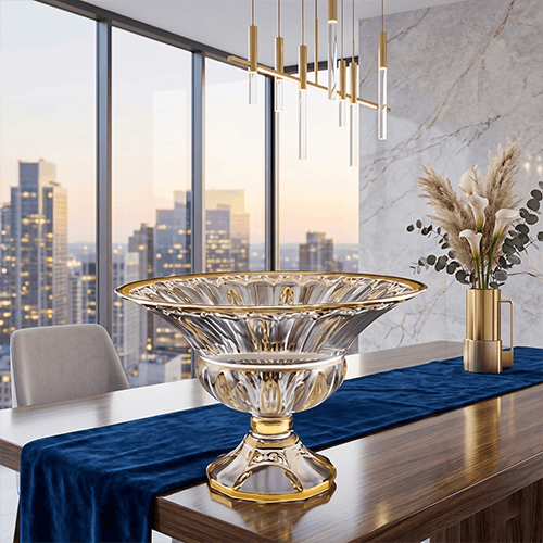Lustre Sphere Gold & Crystal vases