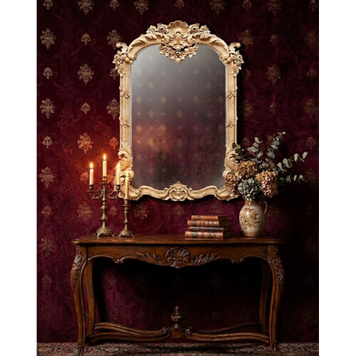 Luxe Square Gold Leaf Mirrors