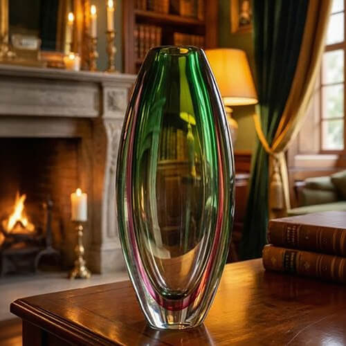 Beautiful Emethyst Murano Vase - Angie Homes