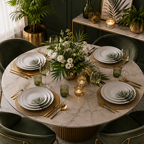 Madagascar leaves design plates