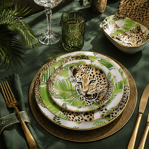 Madagascar leopard plates set