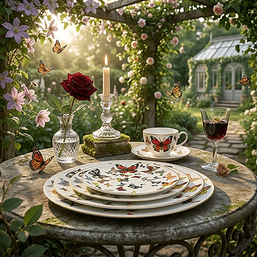 Butterfly Multicolor Plates Set