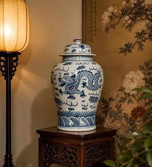 Sapphire Mist Blue Vase