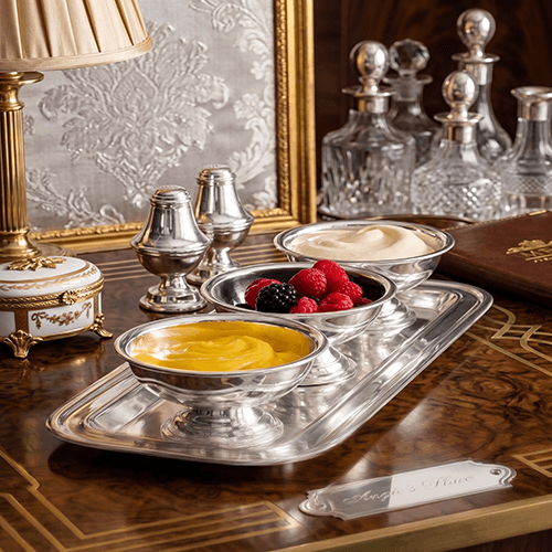 Silver Serving tray set for gifting – ANGIE HOMES