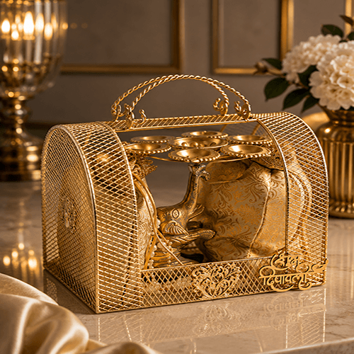 Luxury Silver Elephant Diya Gifting set – ANGIE HOMES