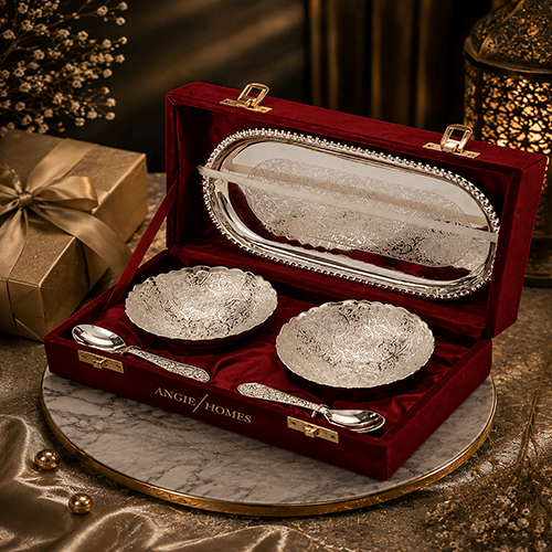 Silver Tray Set box for Wedding gifting – ANGIE HOMES