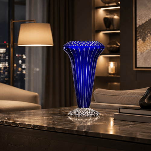 Beautiful Blue Crystal Vases - Angie Homes