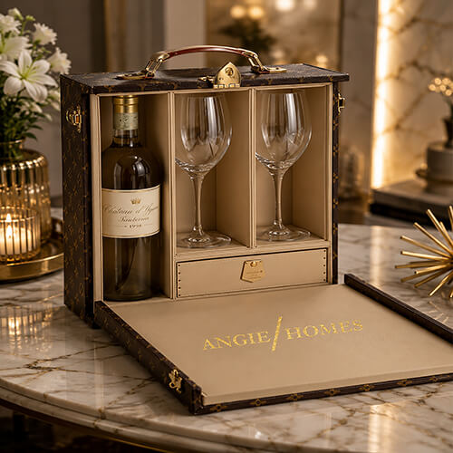Wine case for Luxury Gifting With box – ANGIE HOMES