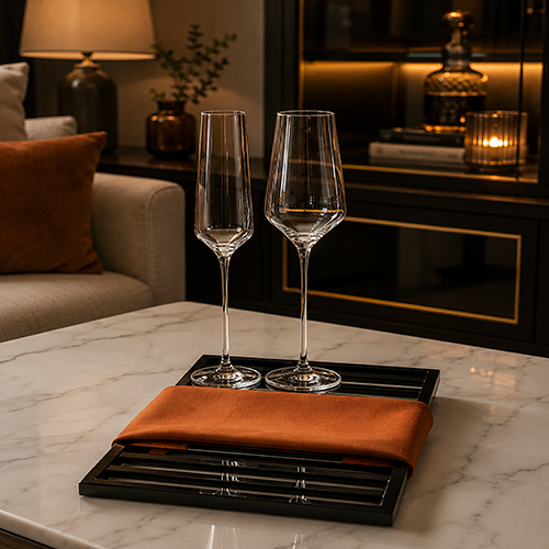 CARRERA TRANSPARENT ELEGANT WINE & CHAMPAGNE GLASS SET