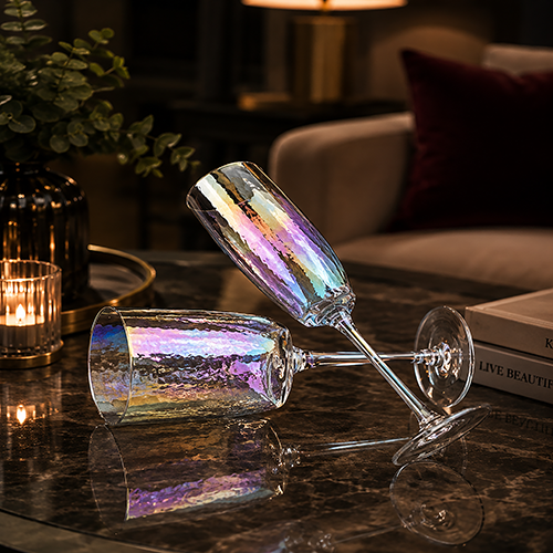 ENEA COLORED WINE & CHAMPAGNE GLASS SET