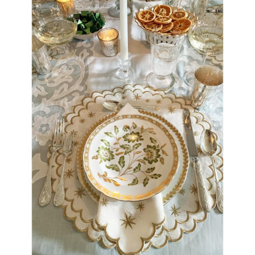 Angie Homes Heritage Floral Porcelain Dinner Plate