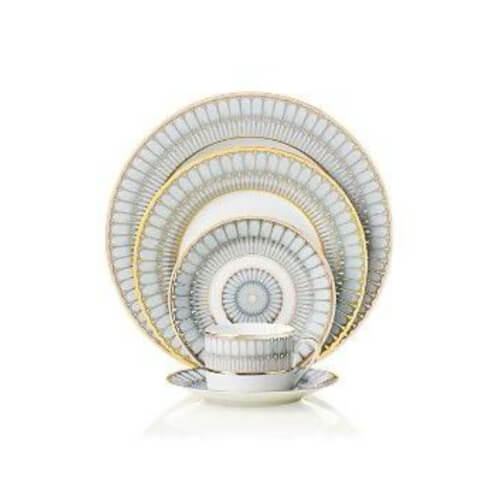 Angie Homes Regalia Gold Rim Dinner Set