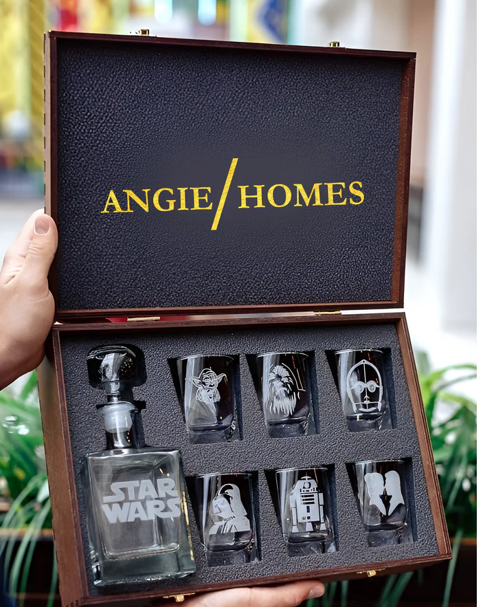 Angie Homes Luxury Cognac Glass And Decanter Gift Set