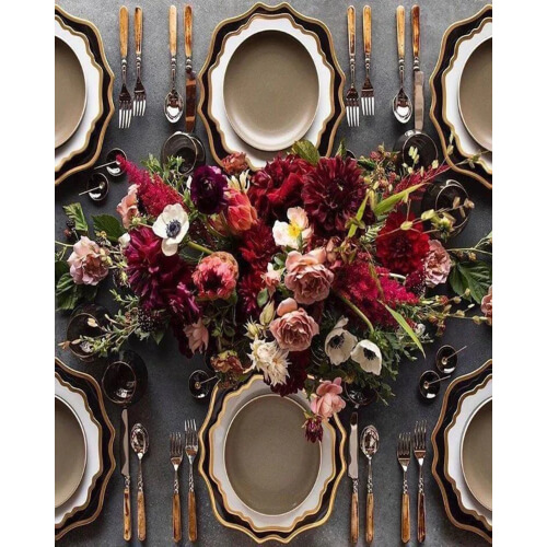 Angie Homes Rustic Ceramic Dinner Set
