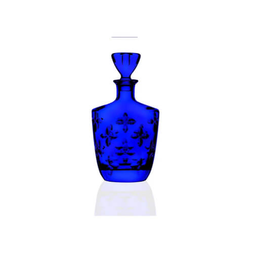 Angie Homes Cora Decorative Blue Crystal Decanter