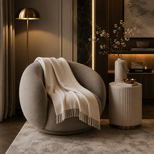 Angie homes Beige Luxury Knit Throw