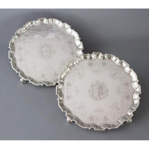 Angie home Luxury Silver Plated Serving Tray