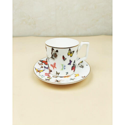 Angie Homes Butterfly Luxury Cups and Saucers Set